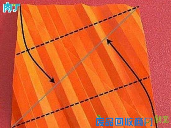 手工DIY一款很逼真折纸玫瑰花的折法图解教程