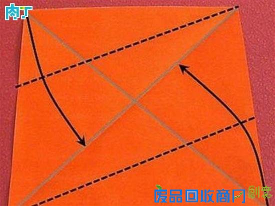 手工DIY一款很逼真折纸玫瑰花的折法图解教程