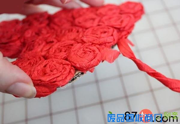 玫瑰之心花束折纸图解教程