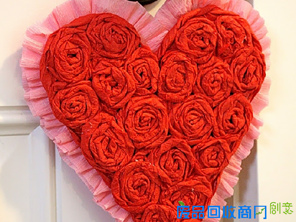 玫瑰之心花束折纸图解教程