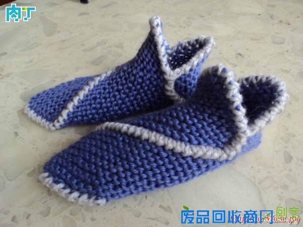 手工编织鞋子 毛线编织拖鞋花样DIY教程图解╭★肉丁网