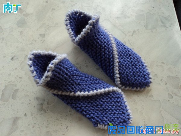 手工编织鞋子 毛线编织拖鞋花样DIY教程图解╭★肉丁网