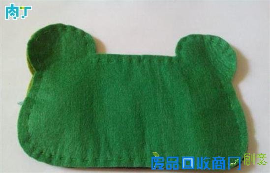 不织布DIY可爱的青蛙鼠标靠垫手工制作教程