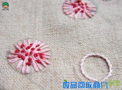 《爱心树》手工刺绣成品及详细绣法分解步骤和图纸