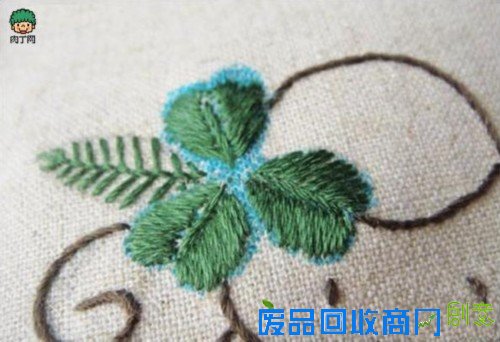 《爱心树》手工刺绣成品及详细绣法分解步骤和图纸