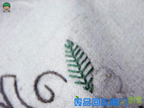 《爱心树》手工刺绣成品及详细绣法分解步骤和图纸