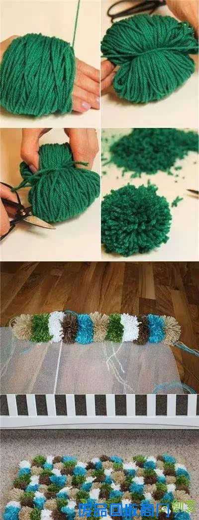 家里的旧衣服千万不能扔，diy成地毯啊！