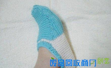 软拖鞋diy教程 地板袜、地板鞋的编织方