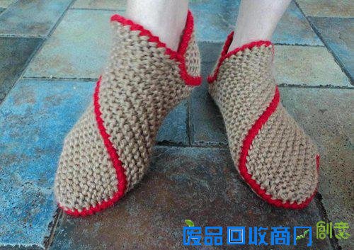 软拖鞋diy教程 地板袜、地板鞋的编织方