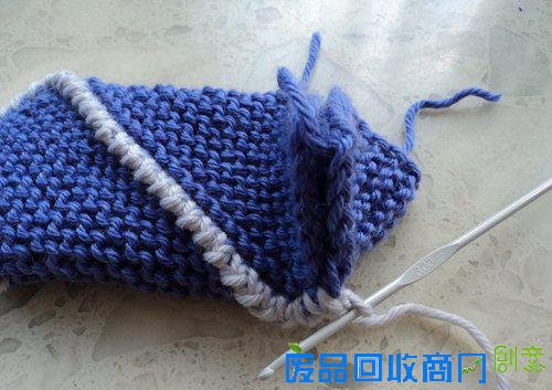 软拖鞋diy教程 地板袜、地板鞋的编织方