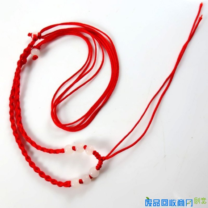 红线玉珠吊坠绳子