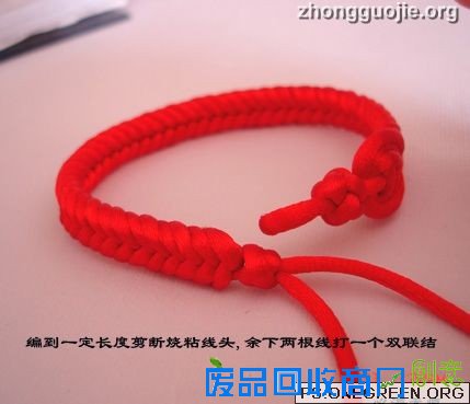 简约纯粹的红绳手链编法-中国结_中国结的编法