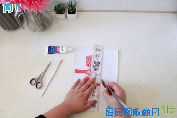 可爱的卡纸房子的手工制作方法图解教程◆肉丁儿童网