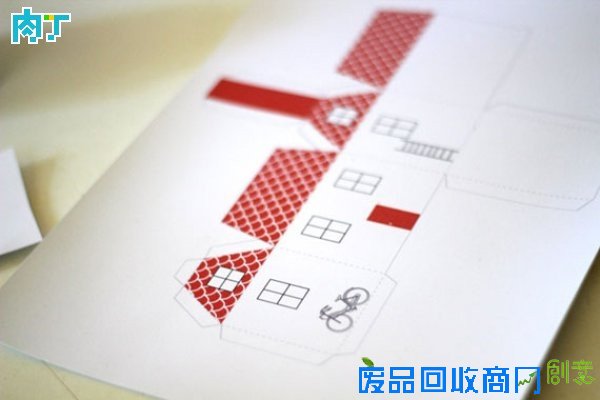 可爱的卡纸房子的手工制作方法图解教程◆肉丁儿童网