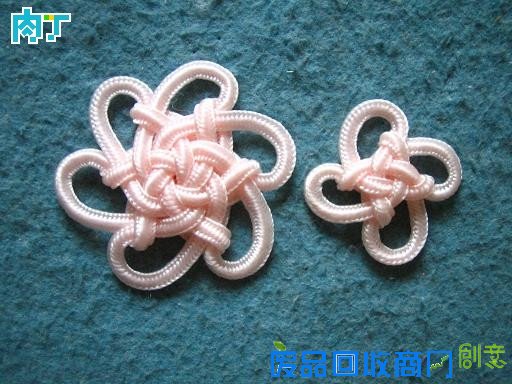 怎样编六耳团锦结 中国结六耳团锦结的简易编法及六瓣花朵图解实例╭★肉丁
