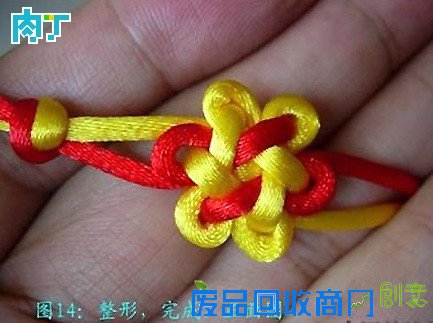怎样编中国结之团锦花结挂饰手工编织详细图解教程╭★肉丁网