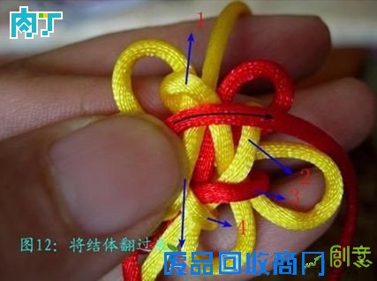 怎样编中国结之团锦花结挂饰手工编织详细图解教程╭★肉丁网