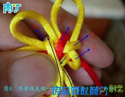 怎样编中国结之团锦花结挂饰手工编织详细图解教程╭★肉丁网