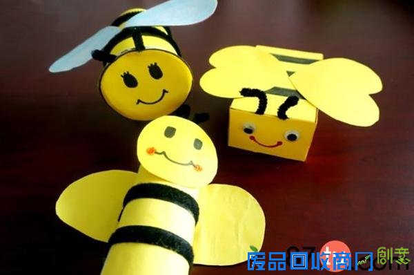 童趣小蜜蜂牛奶盒装饰折纸图解教程