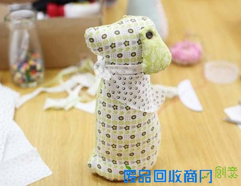  小清新布艺小狗小猫摆件DIY手工制作教程