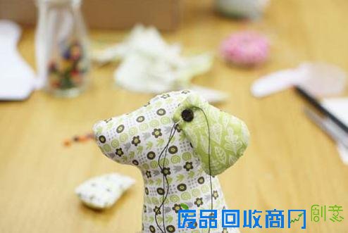  小清新布艺小狗小猫摆件DIY手工制作教程