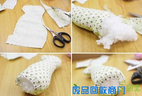  小清新布艺小狗小猫摆件DIY手工制作教程