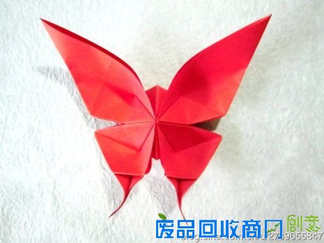 折纸大全-如何折纸蝴蝶之折纸凤尾蝶教程图解