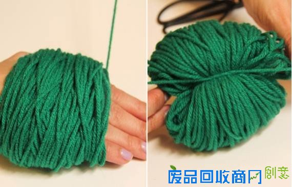 毛茸茸止滑墊自己作！只要用家裡剩餘的毛線球綁一綁..