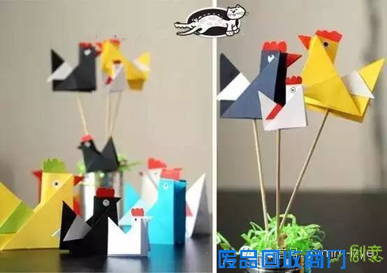 好美的卡通折纸，带孩子一起折起来！
