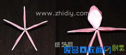 手工折纸红百合折纸花DIY图解教程