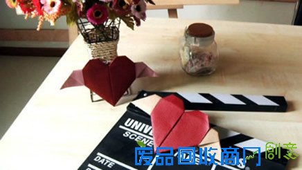 手工折纸天使爱心的折法图解教程
