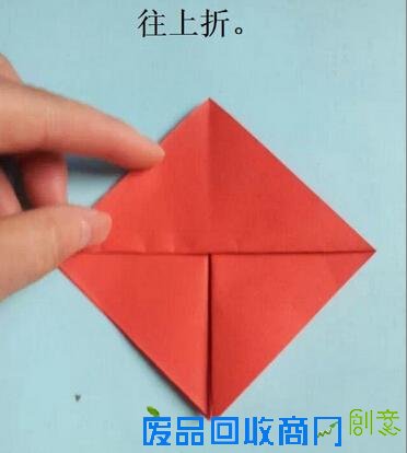 折纸玫瑰花步骤图解-简单玫瑰花