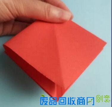 折纸玫瑰花步骤图解-简单玫瑰花