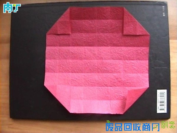 50种纸玫瑰的折法之带枝叶纸玫瑰花折纸方法图解 玫瑰花叶折法╭★肉丁网