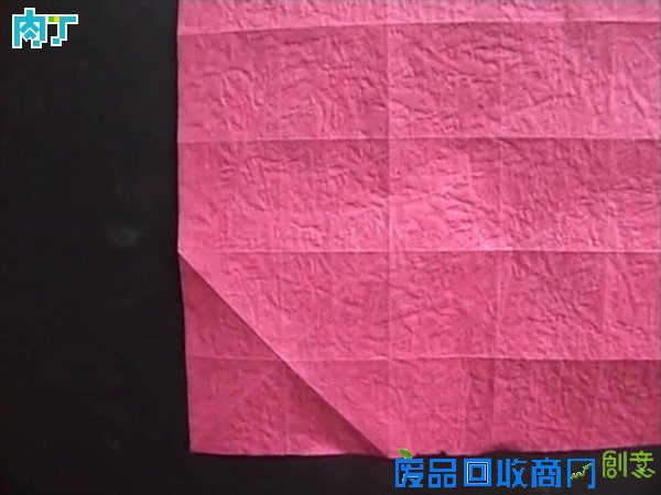 50种纸玫瑰的折法之带枝叶纸玫瑰花折纸方法图解 玫瑰花叶折法╭★肉丁网