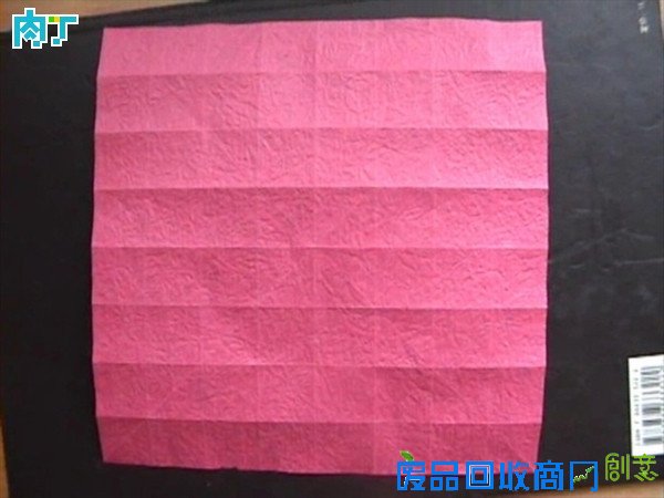 50种纸玫瑰的折法之带枝叶纸玫瑰花折纸方法图解 玫瑰花叶折法╭★肉丁网