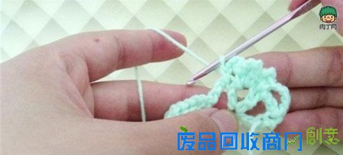 钩针编织花样教程 钩针扇形花边的钩法图解