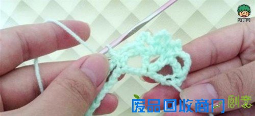 钩针编织花样教程 钩针扇形花边的钩法图解