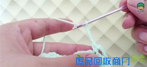 钩针编织花样教程 钩针扇形花边的钩法图解