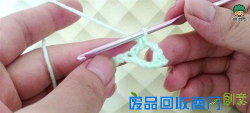 钩针编织花样教程 钩针扇形花边的钩法图解