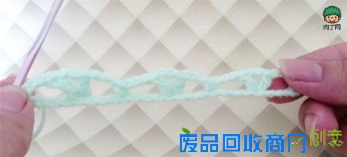 钩针编织花样教程 钩针扇形花边的钩法图解