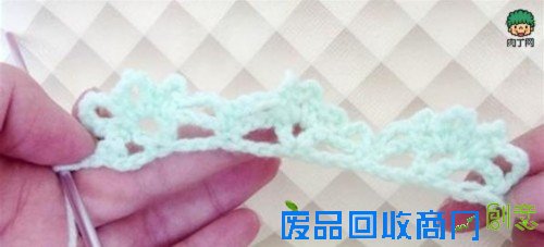钩针编织花样教程 钩针扇形花边的钩法图解
