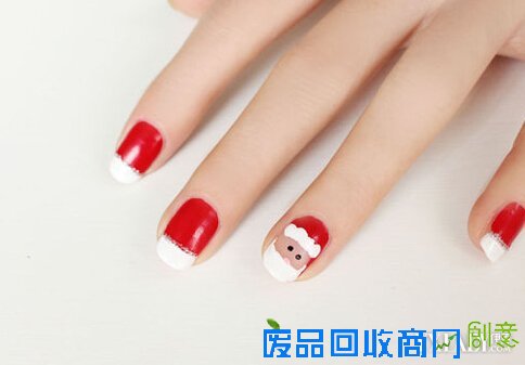 【图】DIY圣诞老人美甲图片 增添欢乐节日气氛
