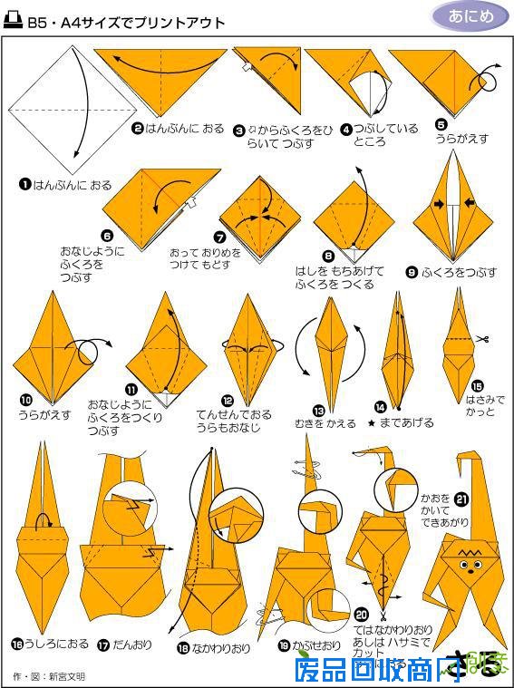 各种折纸方法完美图解——（父母们留着陪孩子玩）
