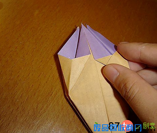 娇羞欲滴的铃兰折纸图解教程