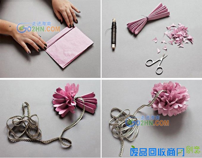 海棠花的折法:海棠花怎么折?图片