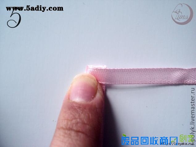 丝带玫瑰花的折法教程图片
