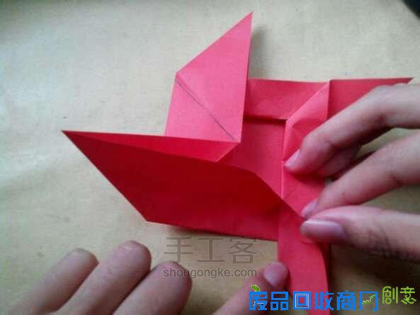 折纸玫瑰花步骤图解红色玫瑰花图片