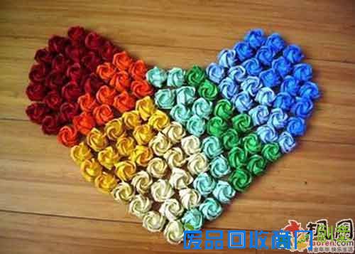 手工制作:简单玫瑰花的折法图片