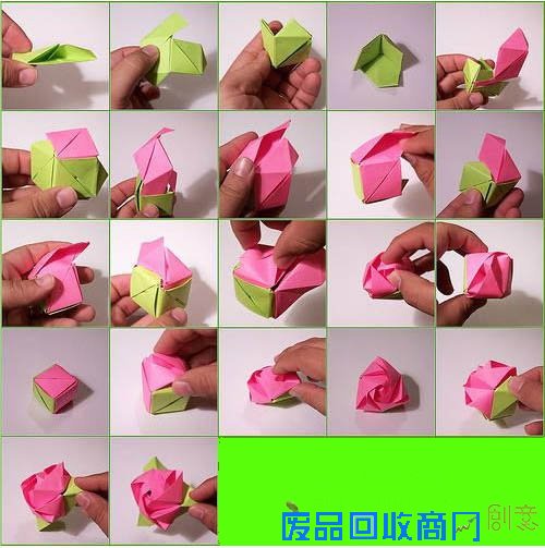 如何折玫瑰花知道图片